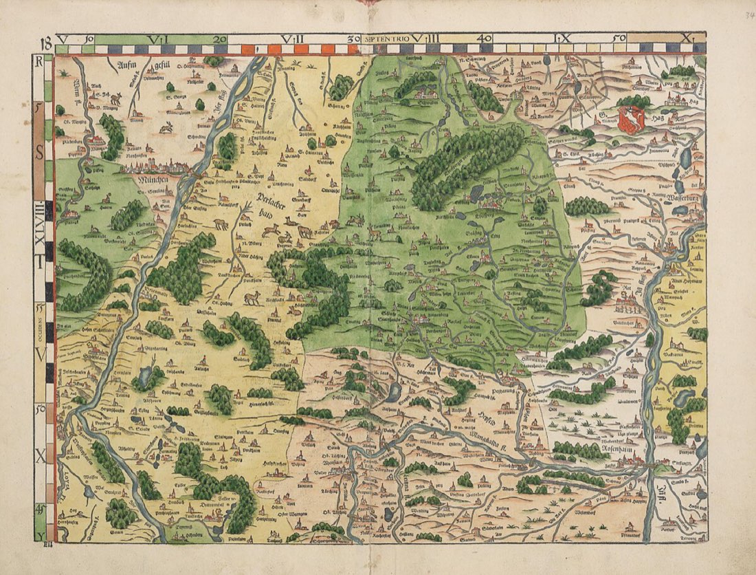 Bayernkarte von Philipp Apian, 1568 — Tafel 18